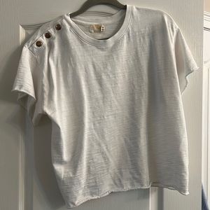 Nation LTD Los Angeles white t shirt size medium Evereve